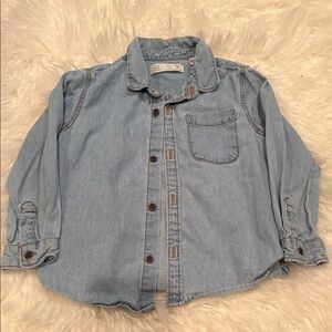 Zara Light Blue Kids Button Down Shirt